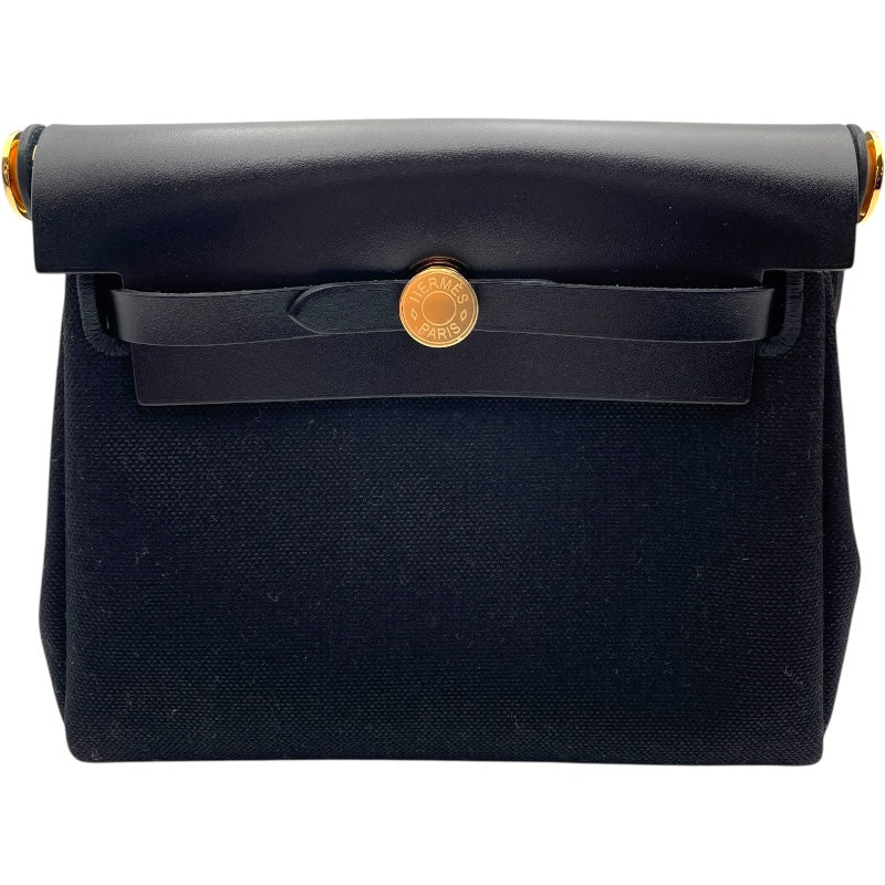 エルメス HERMES エールバッグジップミニ K刻 ブラック GD金具 トワル