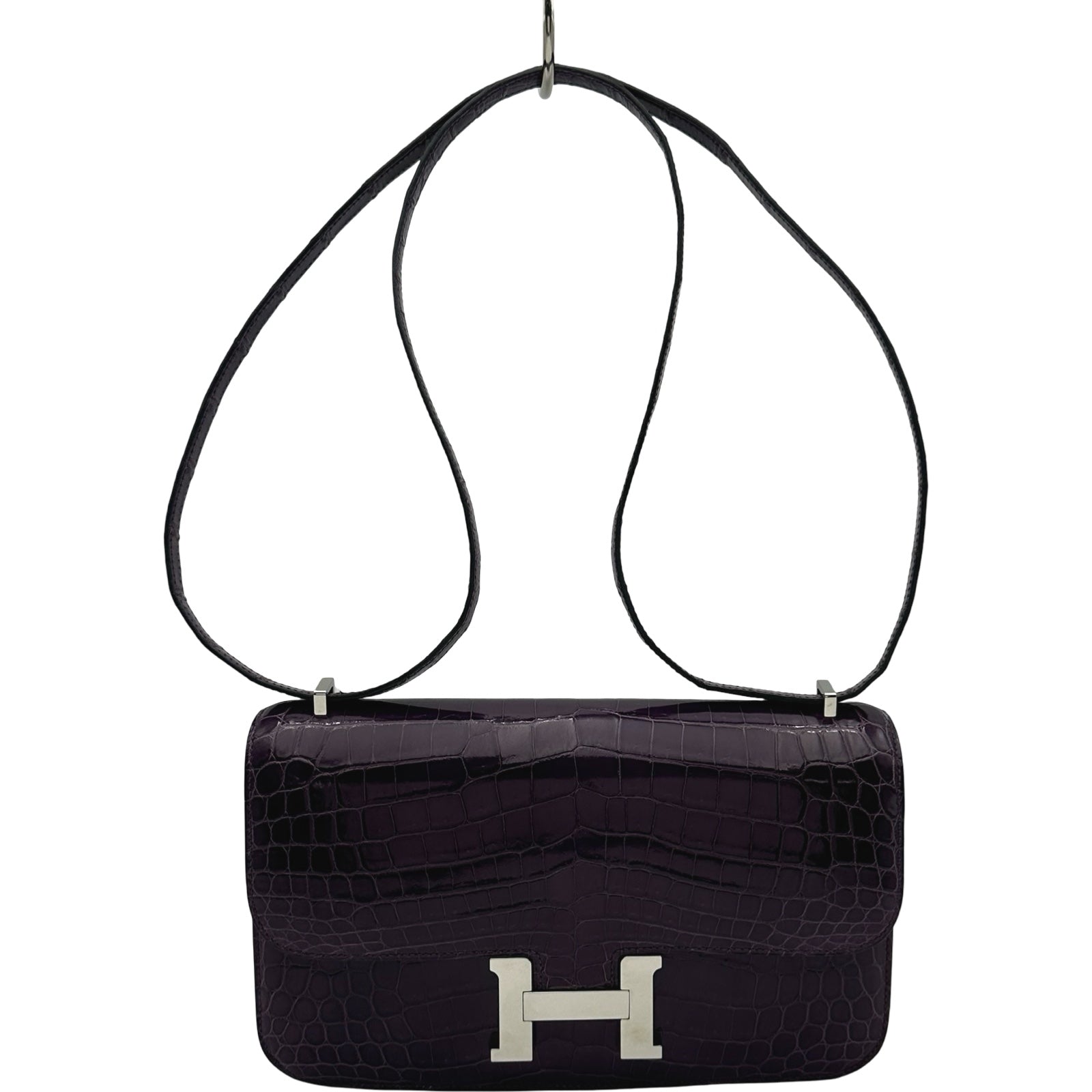 エルメス HERMES コンスタンスエラン □R刻 アメジスト シルバー金具 ニロティカス レディース ショルダーバッグ エルメス HERMES コンスタンスエラン □R刻 アメジスト シルバー金具