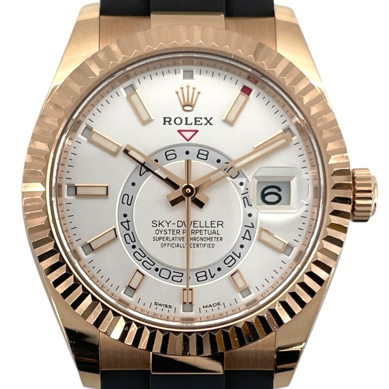 ロレックス ROLEX スカイドゥエラー 326235 ホワイト K18PG 自動巻き