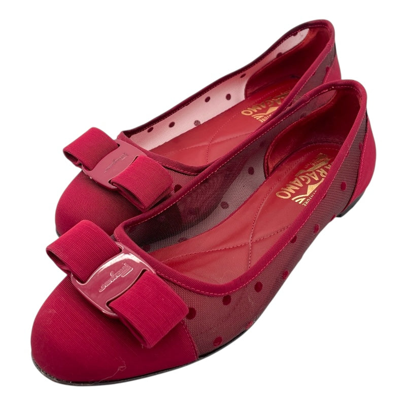 miki　Salvatore Ferragamo ワインレッド パンプス サルヴァトーレ・フェラガモ Salvatore Ferragamo ヴァラリボンド
