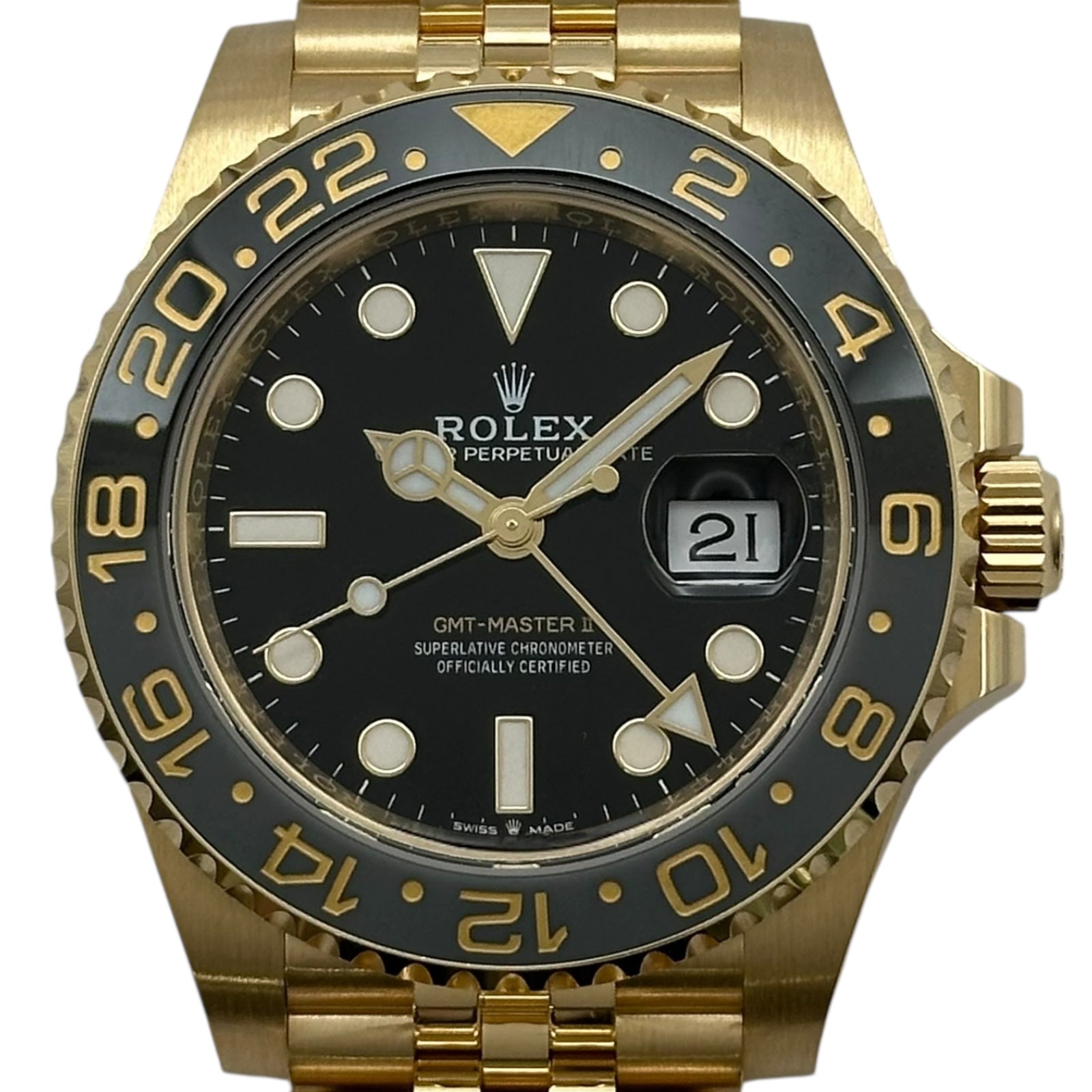 ロレックス ROLEX GMTマスター2 126718GRNR ブラック ゴールド 自動