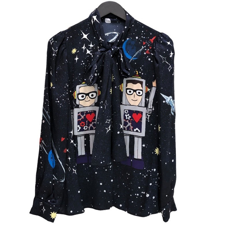 ドルチェ＆ガッバーナ Dolce & Gabbana 宇宙飛行士プリントシルク 