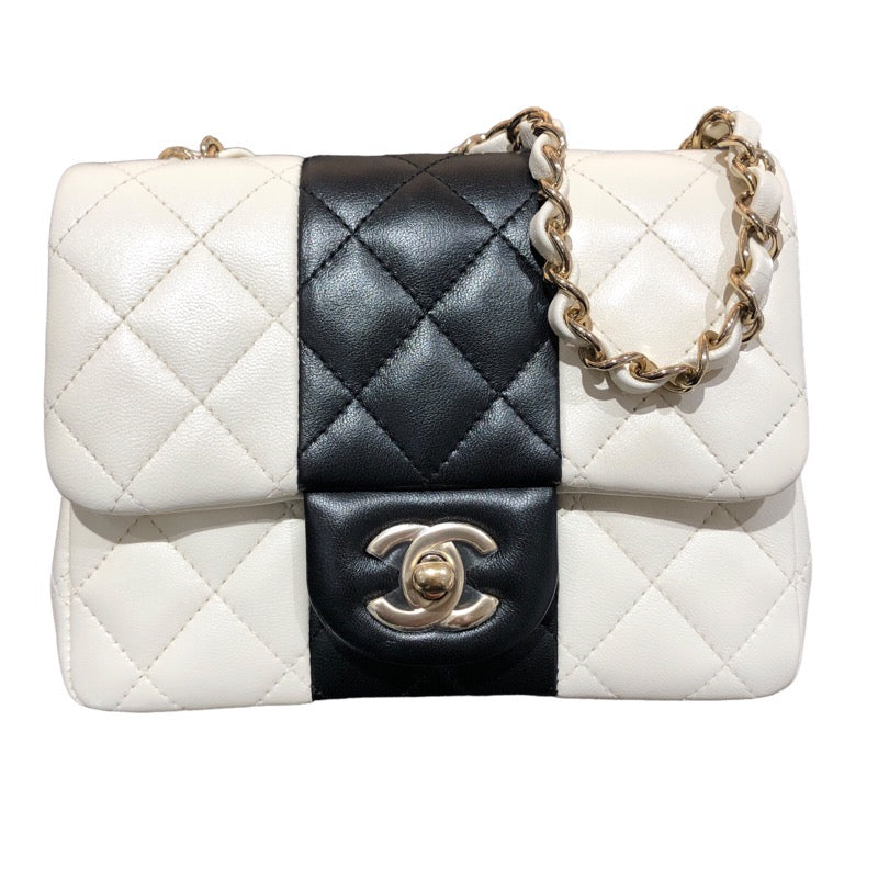 シャネル CHANEL マトラッセ18 A35200 ホワイト/ブラック/GD金具 ラムスキン レディース ショルダーバッグ |  中古ブランドリユースショップ OKURA(おお蔵)