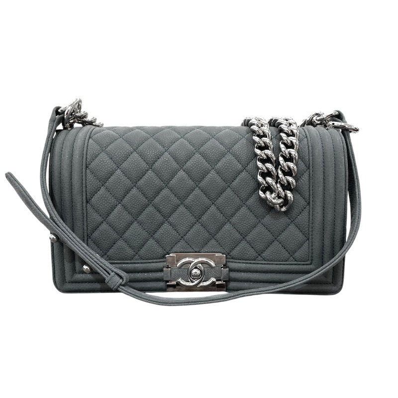 シャネル CHANEL ボーイシャネル25 A67086/17番台 グリーン/シルバー金具 マットキャビア レディース ショルダーバッグ |  中古ブランドリユースショップ OKURA(おお蔵)