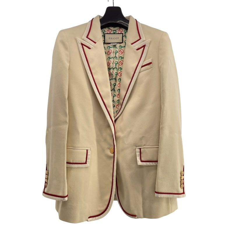 タイムセール 探し方 グッチ クリーム 577291 裏地総柄ブレザージャケット GUCCI ジャケット・アウター