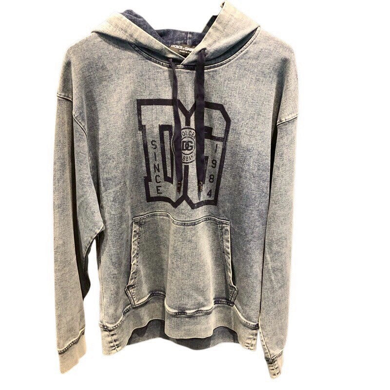 ドルチェ＆ガッバーナ Dolce & Gabbana ロゴプリントデニムスウェット