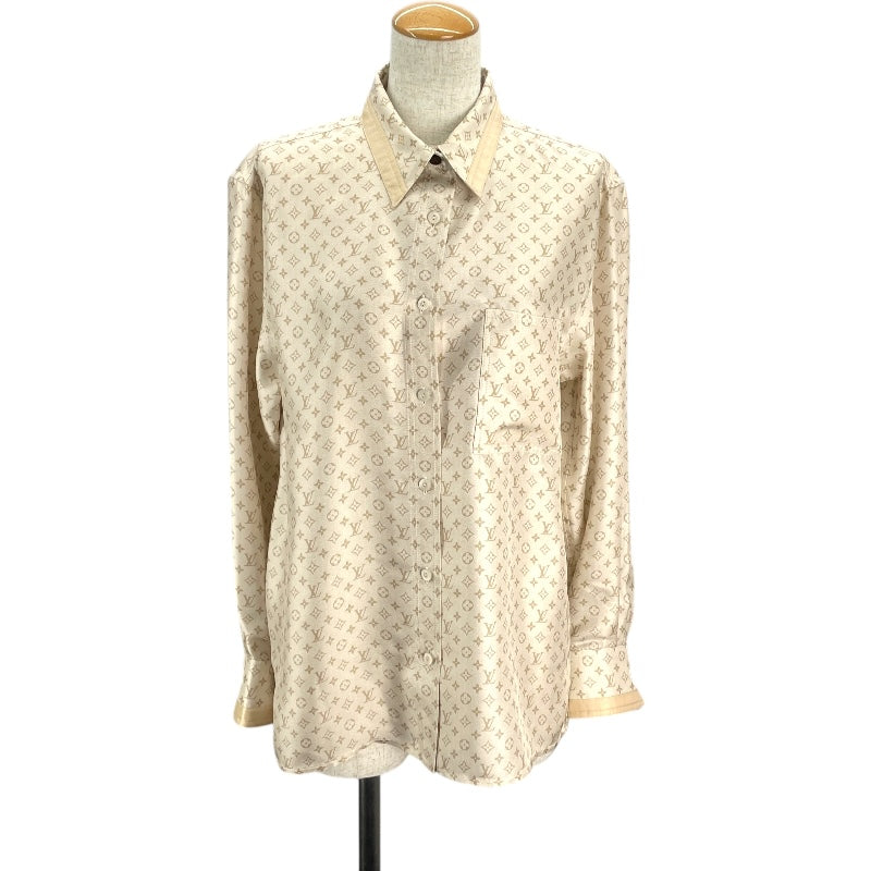 ルイ・ヴィトン LOUIS VUITTON モノグラム総柄シルクシャツ FRT042