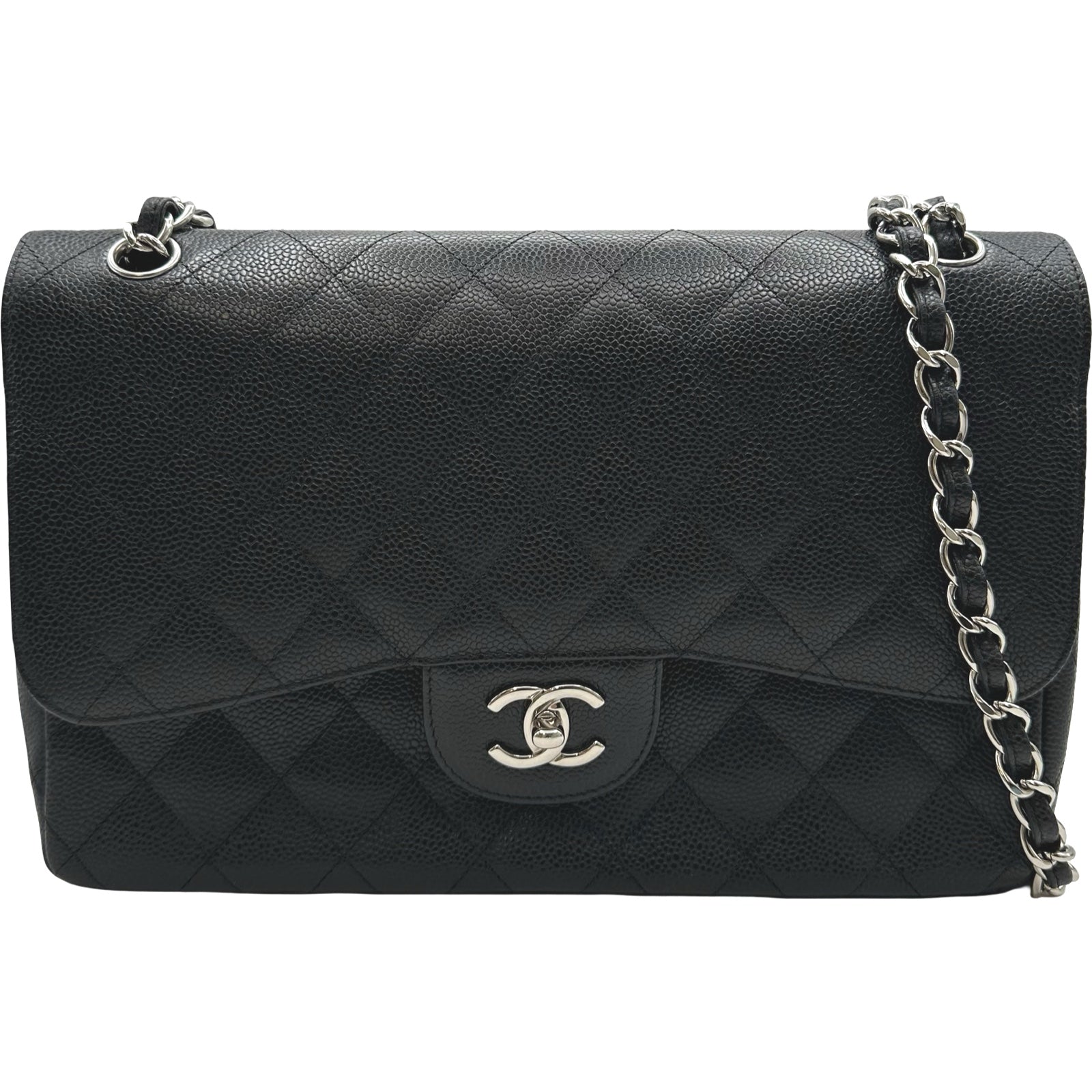 シャネル CHANEL デカマトラッセ30 A58600 15番台 ブラック シルバー