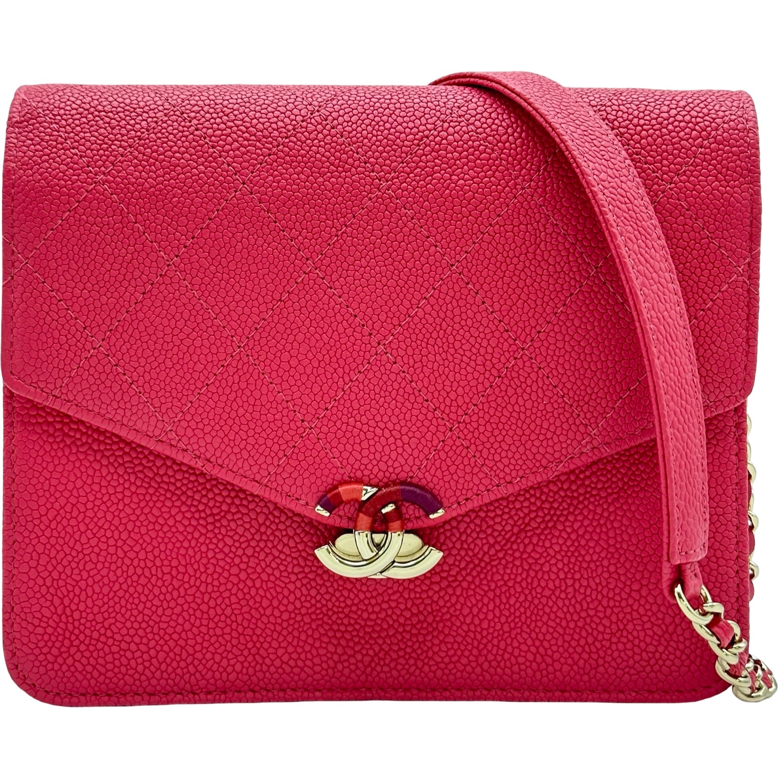 シャネル CHANEL ハーフココチェーンウォッチ A84411 25番台 ピンク/ゴールド金具 キャビアスキン レディース ショルダーバッグ シャネル CHANEL ハーフココチェーンウォッチ A84411 25番台 ピンク