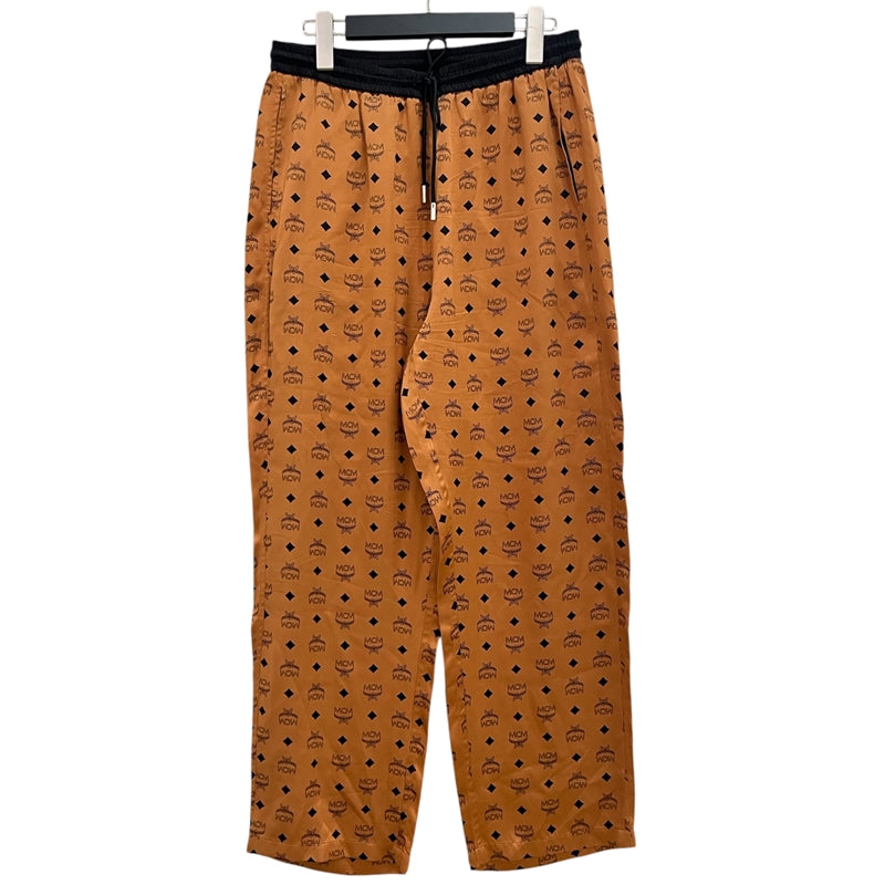エム・シー・エム MCM ロゴ総柄プリント シルクパンツ