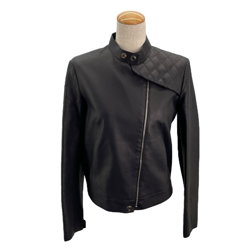 ロ*口様 Hermes エルメス　レザージャケット　ライダース　アイスブルー　革 ロ*口様 Hermes エルメス レザージャケット ライダース アイス