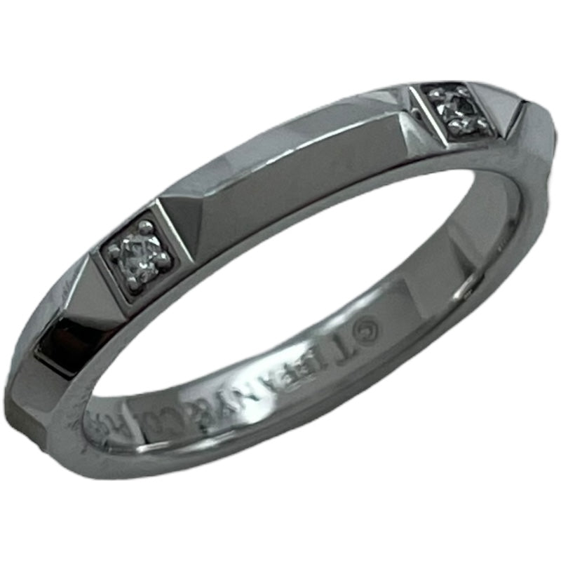 ティファニー トゥルーバンド ダイヤ リング Pt950 4.4g JP9号