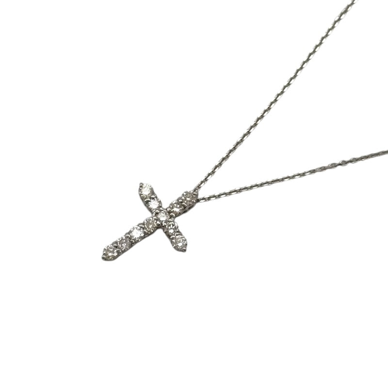 美品プラチナPt850 ダイヤ0.5ct クロス ネックレス クロス ネックレス プラチナ PT900 PT850 ダイヤモンド 十字架 ダイヤ
