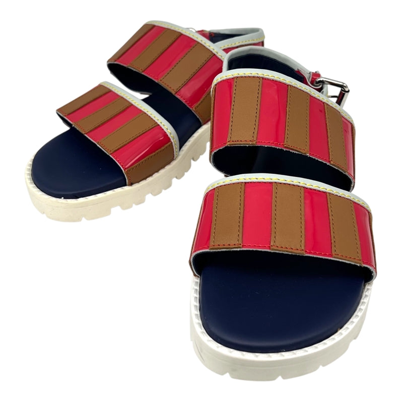マルニ MARNI スポーツサンダル ネイビー×マルチカラー 38 PVC