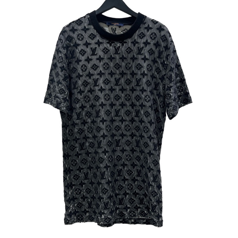 ルイ・ヴィトン LOUIS VUITTON モノグラム総柄Tシャツ HNY72W ブラック コットン メンズ 半袖Ｔシャツ