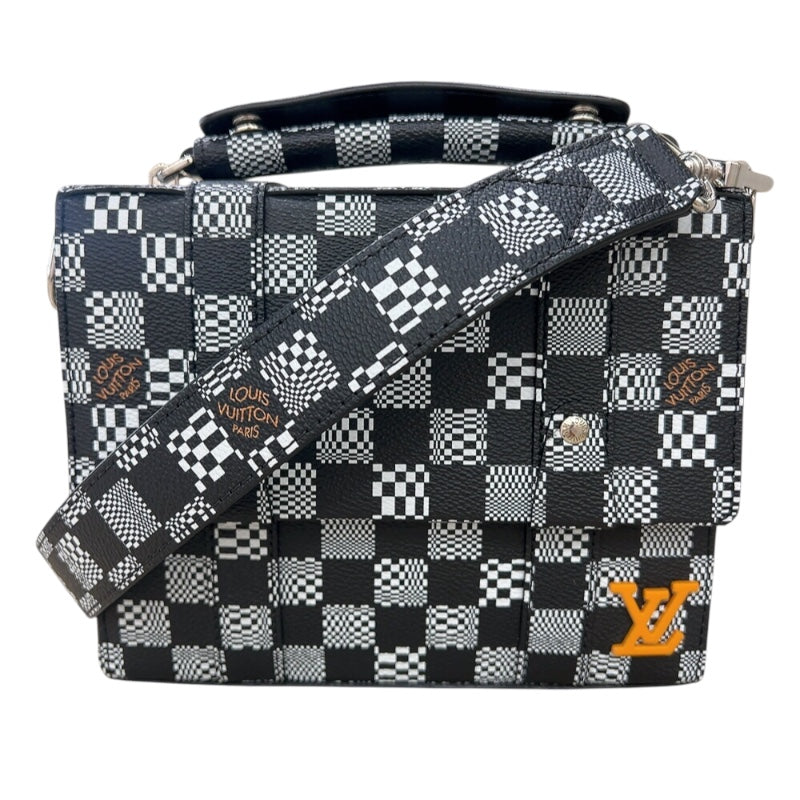 ルイ・ヴィトン LOUIS VUITTON フラップ ソフトトランク メッセンジャー N50032 ブラック/ホワイト シルバー金具 ダミエ |  中古ブランドリユースショップ OKURA(おお蔵)