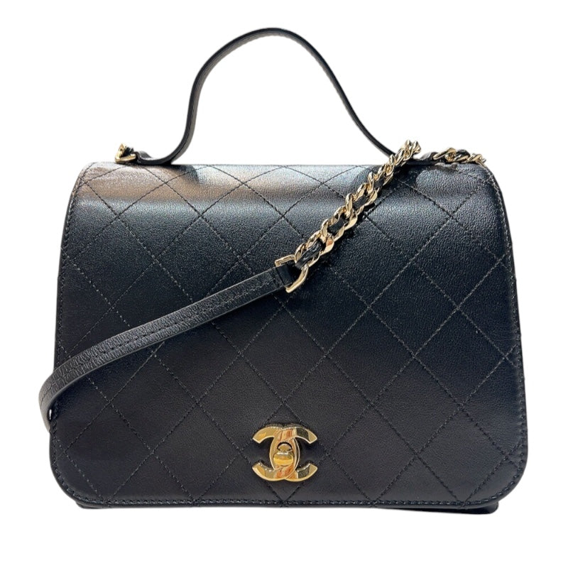 シャネル CHANEL マトラッセ2WAYチェーンショルダー ブラック ゴールド金具 カーフスキン レディース ショルダーバッグ |  中古ブランドリユースショップ OKURA(おお蔵)