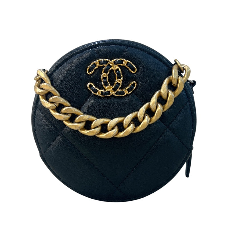 シャネル CHANEL CHANEL19 ラウンドチェーンショルダー AP1805 ブラック ラム レディース ショルダーバッグ |  中古ブランドリユースショップ OKURA(おお蔵)