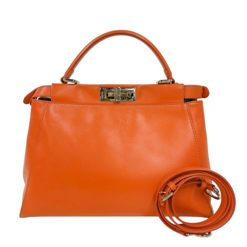 フェンディ FENDI ピーカーブーレギュラー オレンジ シルバー