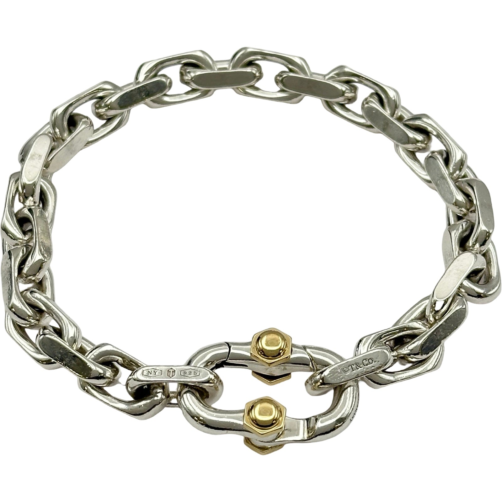 Tiffany ティファニー MAKERS ワイドチェーンブレスレット　メンズ ティファニー TIFFANY＆CO メイカーズ ワイド チェーン ブレスレット