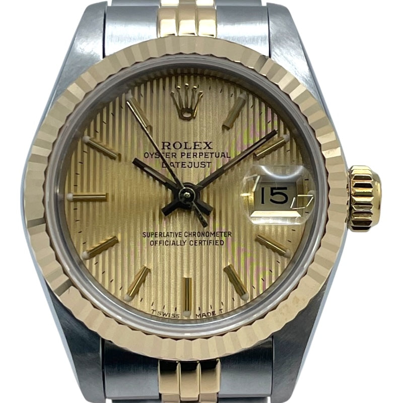 ROLEX ロレックス デイトジャスト 69173 レディース YG/SS 腕時計 自動巻き ホワイト文字盤 Aランク 中古 銀蔵