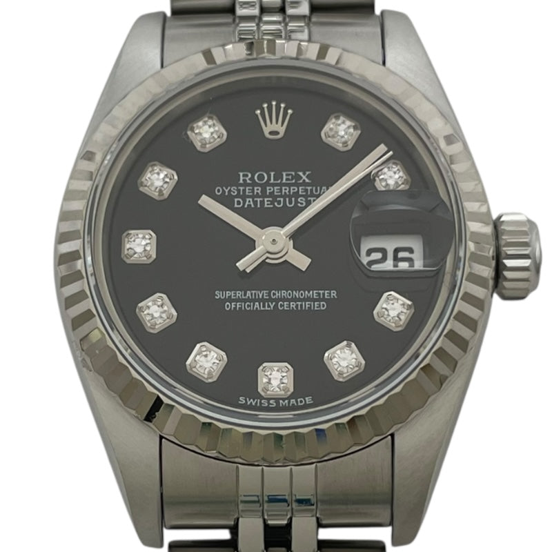 ロレックス ROLEX デイトジャスト 79174G ブラック WG/SS 自動巻き 