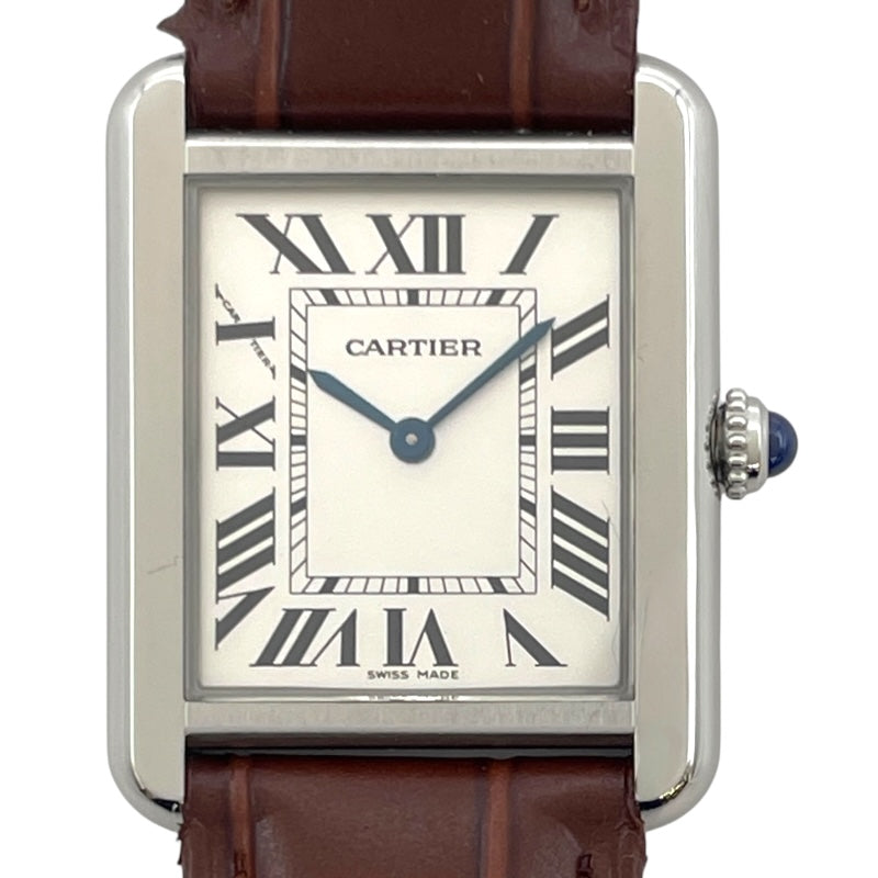 あや様 Cartier カルティエ タンクソロ SM W1018255 カルティエ Cartier タンク ソロ SM W1018255 シルバー ステンレス