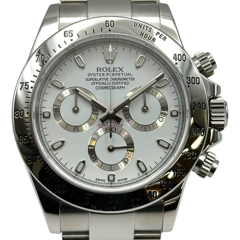 ROLEX デイトナ 自動巻き 腕時計 ロレックス ROLEX デイトナ 116520 ホワイト ステンレススチール 自動