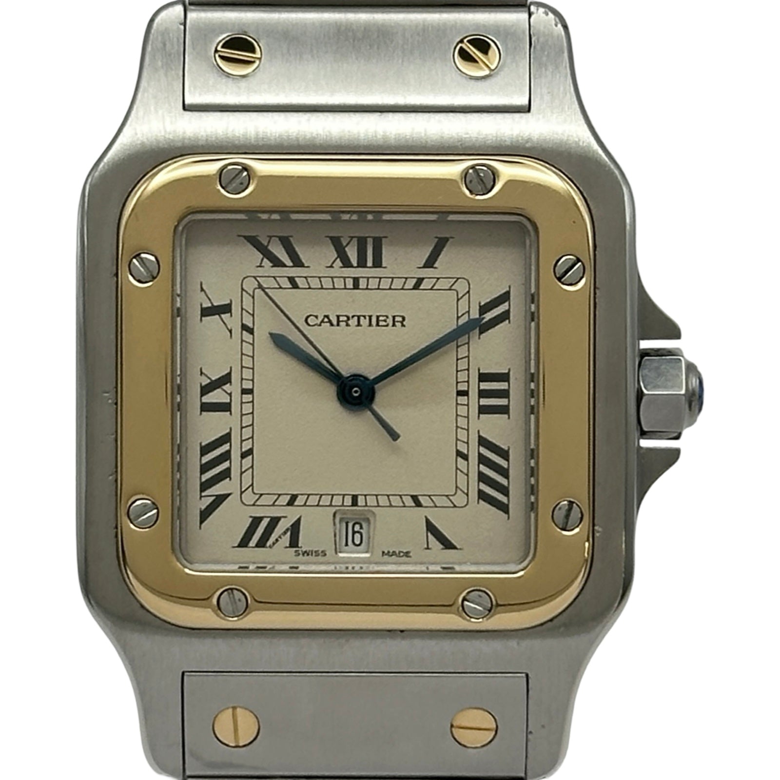 カルティエ Cartier サントスガルベLM W20011C4 ホワイト ゴールド/ステンレススチール クオーツ レディース 腕時計 カルティエ Cartier サントスガルベLM W20011C4 ホワイト ゴールド
