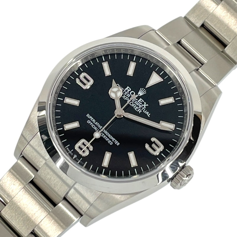 公式の  ロレックス ROLEX エクスプローラー1 124270 ブラック SS 自動 時計