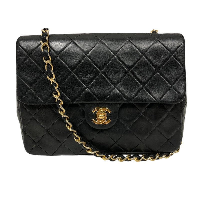 シャネル CHANEL ミニマトラッセ20 A01163 1番台 ブラック GD金具  