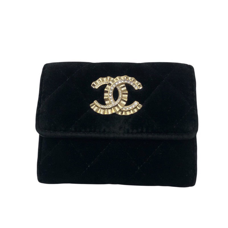 シャネル CHANEL マトラッセココマークコインケース ブラック/ゴールド 