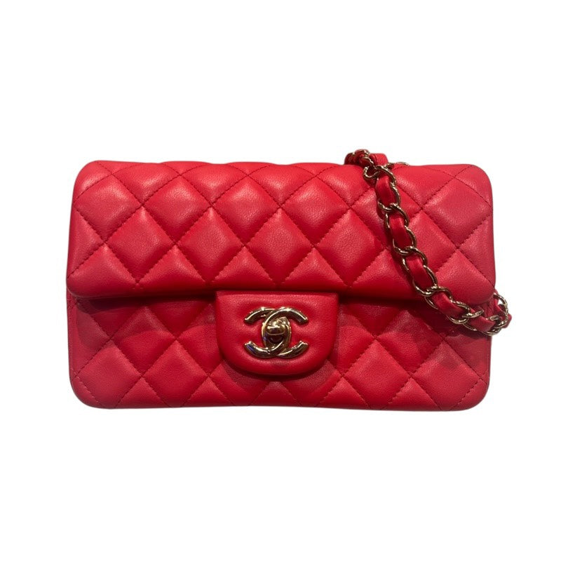 シャネル CHANEL ミニマトラッセ20 A69900 レッド ラム レディース