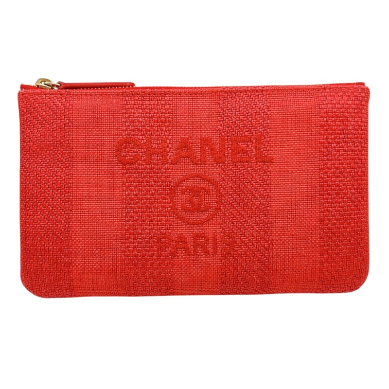 CHANEL ドーヴィル PM 赤 美品 シャネルドーヴィル PM 赤 レディース キャンバス トートバッグ CHANEL