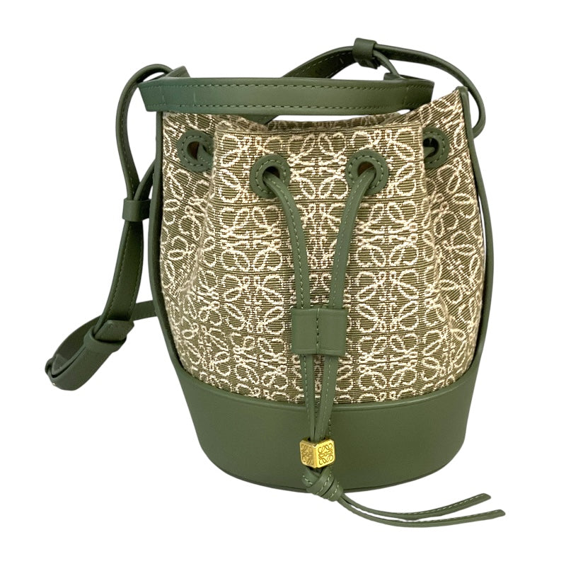 【美品】LOEWE バルーンバッグ アナグラム ロエベ LOEWE バルーンバッグ ミディアム ナチュラル・ブラック