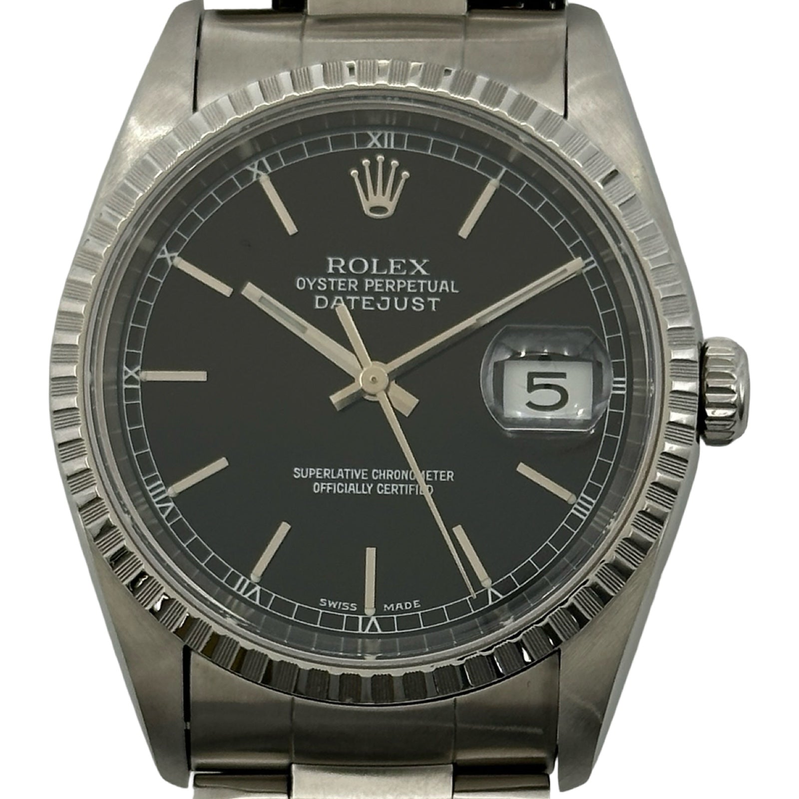 ロレックス ROLEX デイトジャスト 16220 ブラック ステンレススチール ロレックス ROLEX デイトジャスト 16220 ブラック ステンレススチール