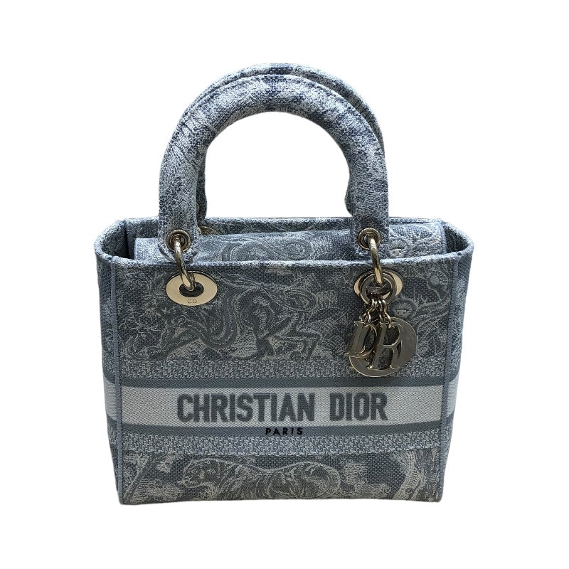 クリスチャン・ディオール Christian Dior レディディライトミディアム グレー・ホワイト キャンバス レディース ハンドバッグ |  中古ブランドリユースショップ OKURA(おお蔵)