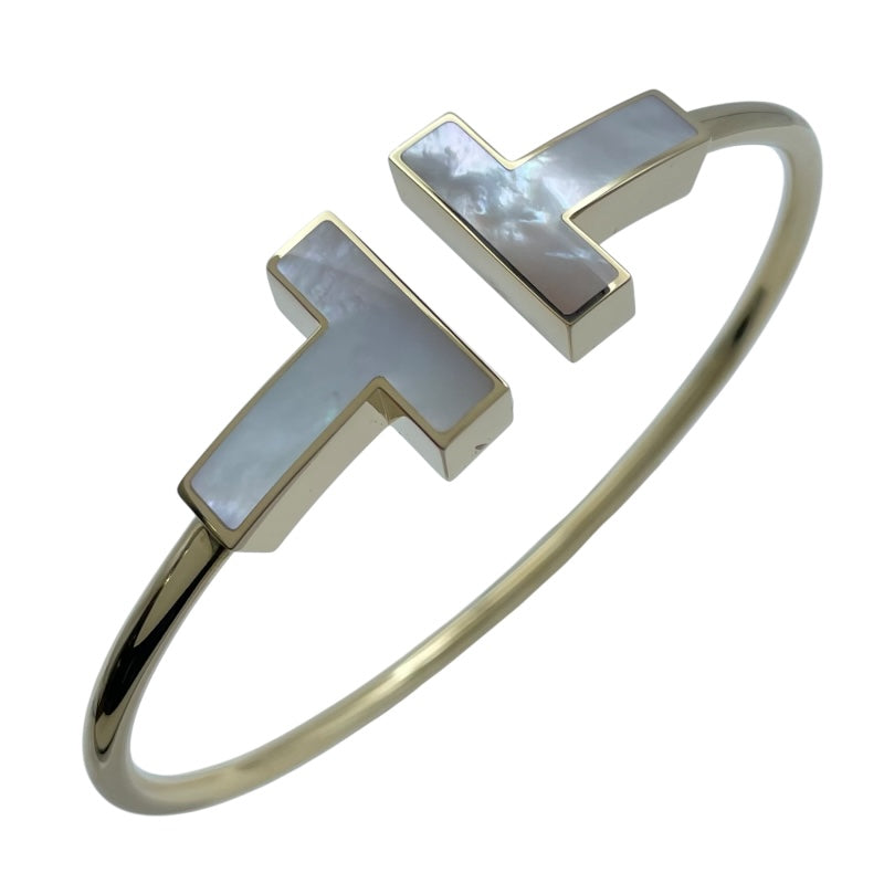 ティファニー TIFFANY＆CO Tワイヤーワイドバングル ゴールド Au750