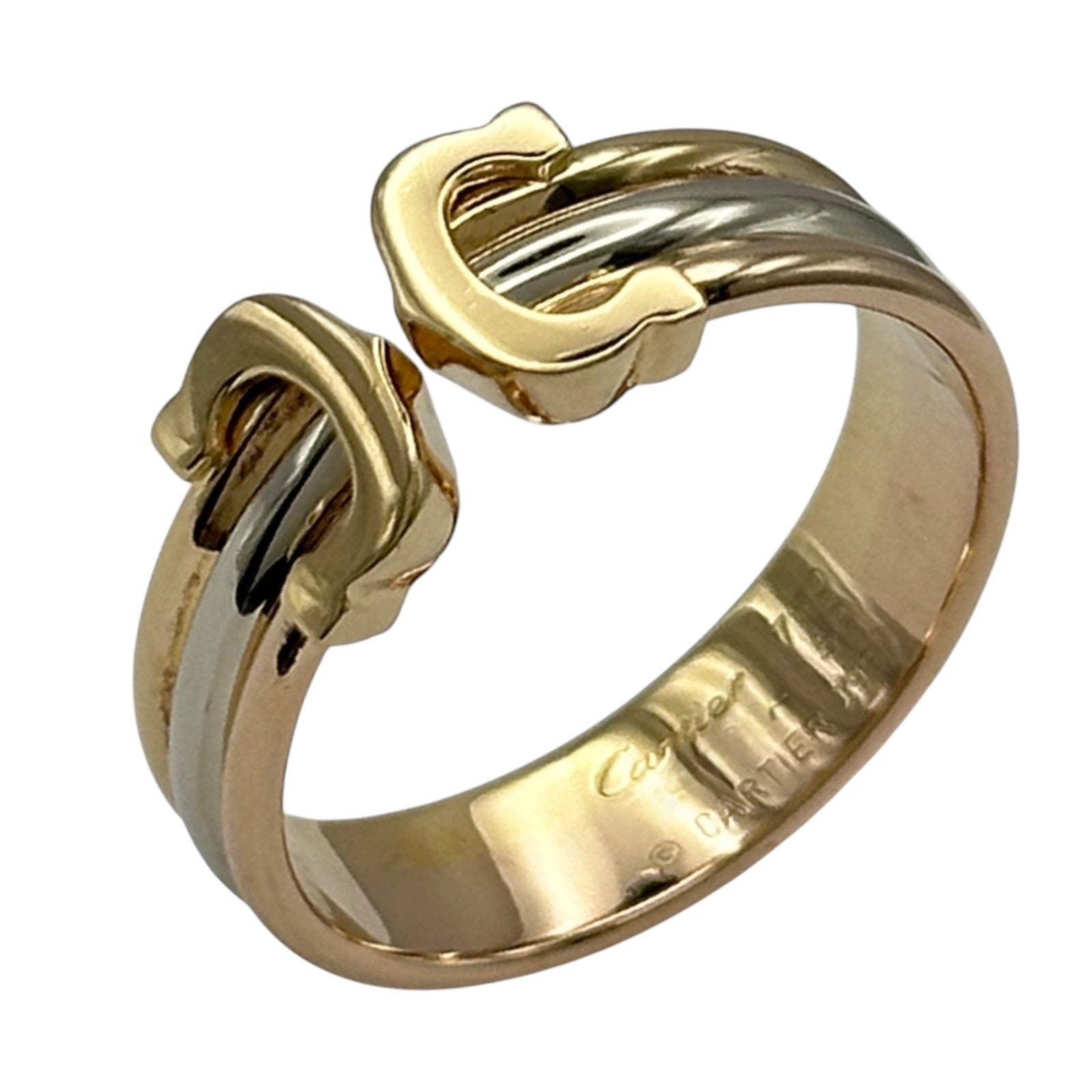 カルティエ Cartier 2Cリング ゴールド/ホワイトゴールド 750