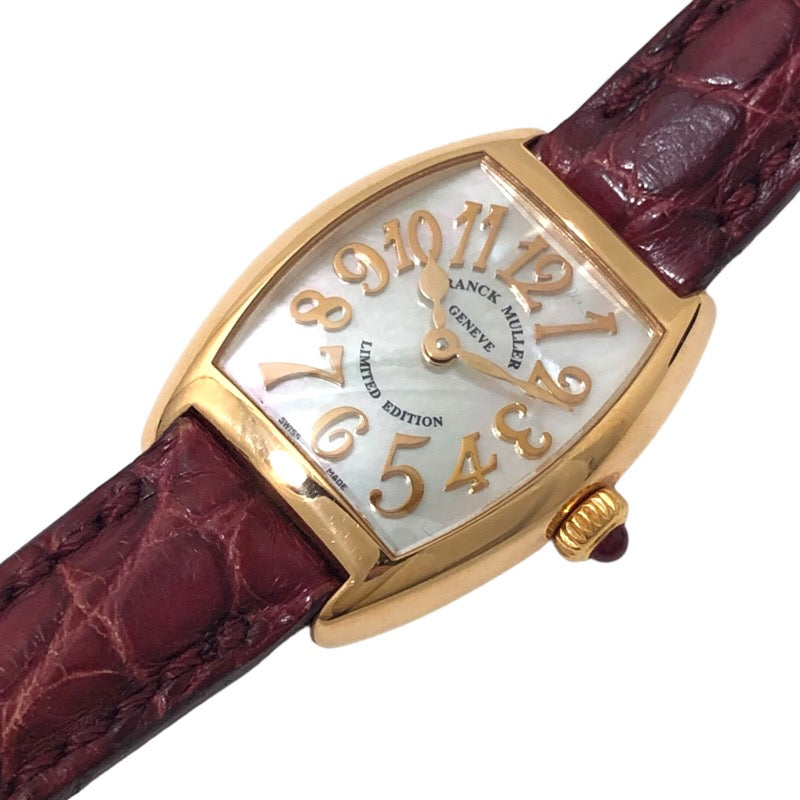 フランク・ミュラー FRANCK MULLER トノウカーベックス レリーフ 2252B ホワイトシェル K18PG レディース 腕時計 |  中古ブランドリユースショップ OKURA(おお蔵)