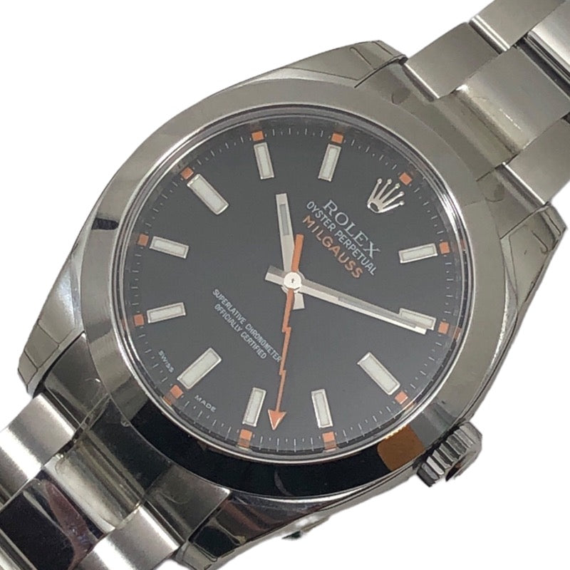 ロレックス ROLEX ミルガウス V番 116400 ブラック文字盤 SS メンズ 腕時計