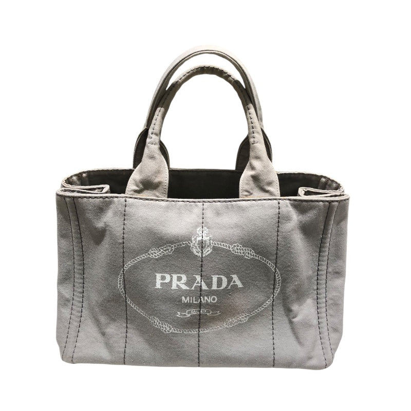 プラダ PRADA カナパトート グレー GD金具 キャンバス レディース ハンドバッグ | 中古ブランドリユースショップ OKURA(おお蔵)