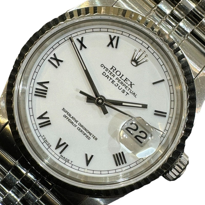 ロレックス ROLEX デイトジャスト 16234 ホワイト ステンレススチール WG/SS メンズ 腕時計 | 中古ブランドリユースショップ  OKURA(おお蔵)