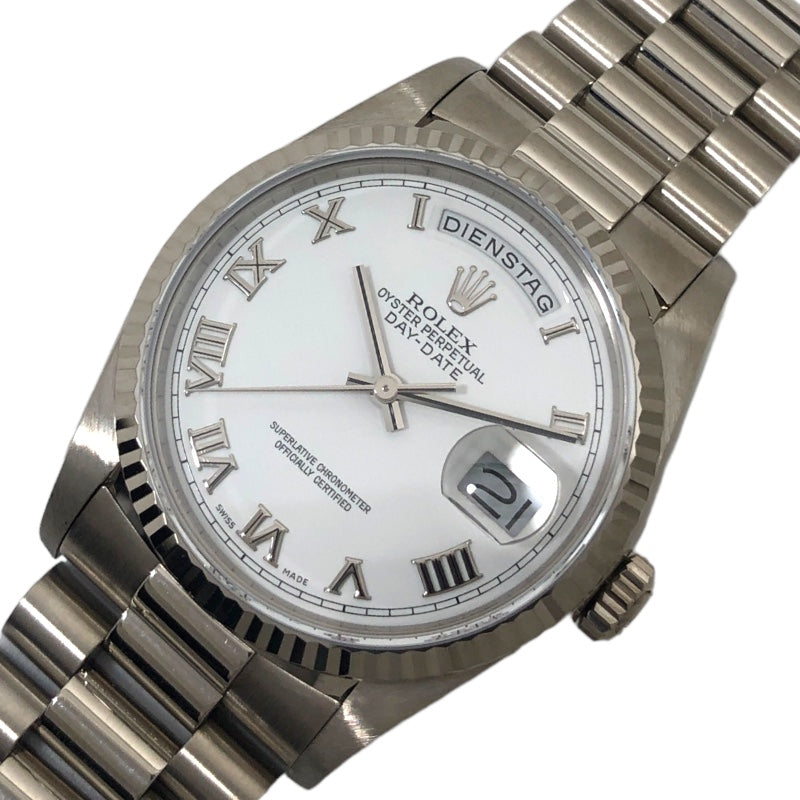 ロレックス ROLEX デイデイト R番 18239 ホワイトローマ文字盤 K18WG メンズ 腕時計