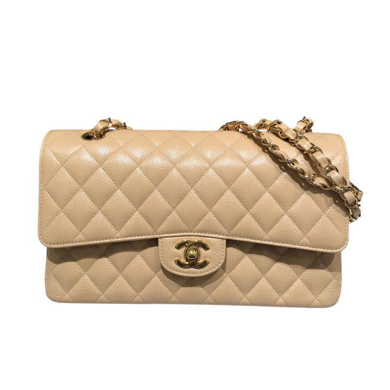 激安アウトレット CHANEL シャネル マトラッセ25 キャビア GD金具 ベージュ A01112 小物