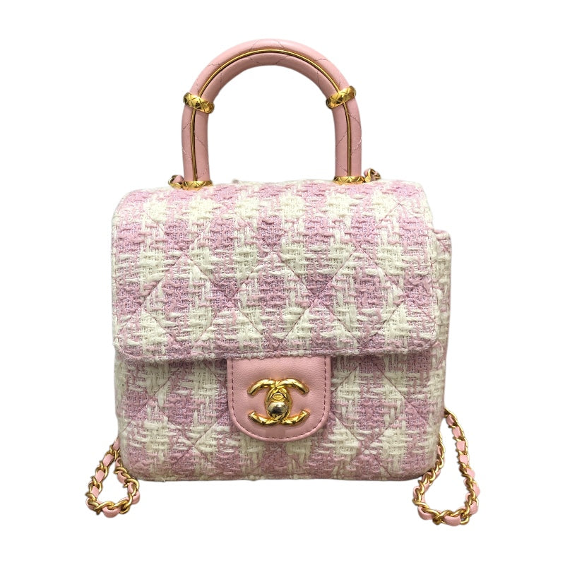 **定番お洒落♪**【CHANEL】 ツイードミニバッグ 季節感のあるツイード素材♪】CHANEL ミニフラップ バッグ