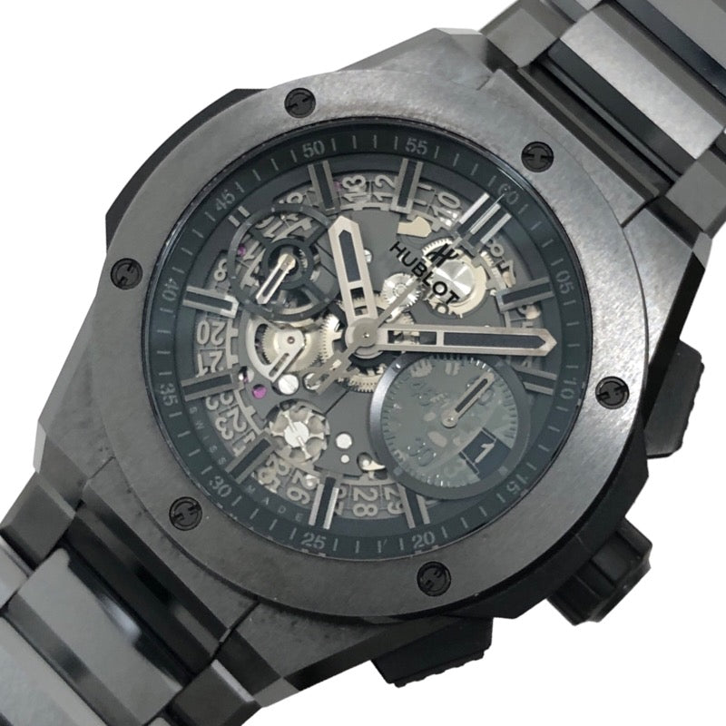 ウブロ HUBLOT ビッグバン インテグレーテッド オールブラック 451.CX.1140.CX ブラック セラミック 自動巻き メンズ 腕時計