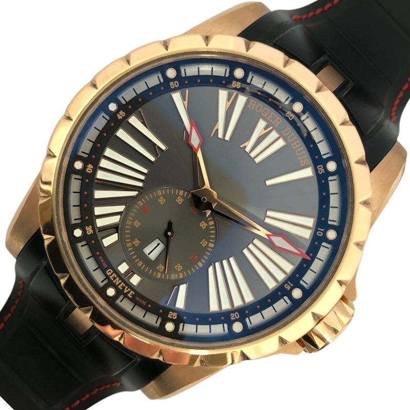 ロジェ・デュブイ ROGER DUBUIS エクスカリバー45 DBEX0566 グレー K18PG/ラバーベルト 自動巻き メンズ 腕時計