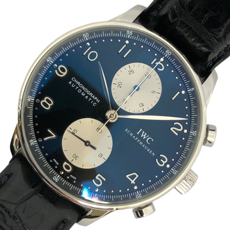 インターナショナルウォッチカンパニー IWC ポルトギーゼ クロノグラフ IW371404 ブラック SS/革ベルト 自動巻き メンズ 腕時 |  中古ブランドリユースショップ OKURA(おお蔵)