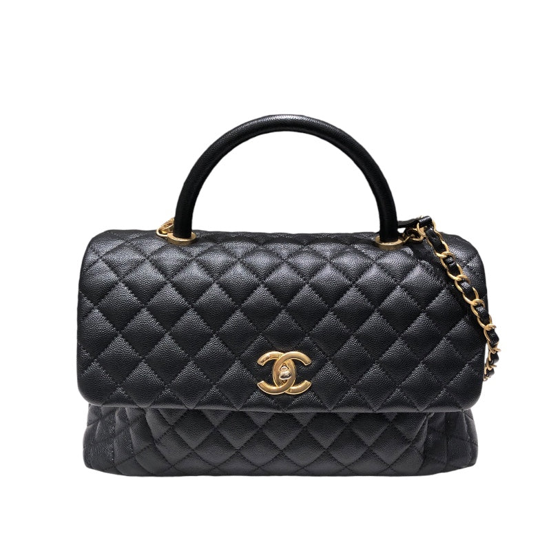 シャネル CHANEL ココハンドル32 AA92992 ブラック ゴールド金具 キャビアスキン レディース ショルダーバッグ |  中古ブランドリユースショップ OKURA(おお蔵)